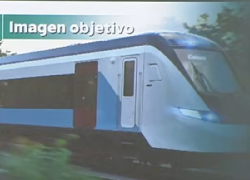 La máquina del nuevo tren a Monterrey y a la frontera norte del país