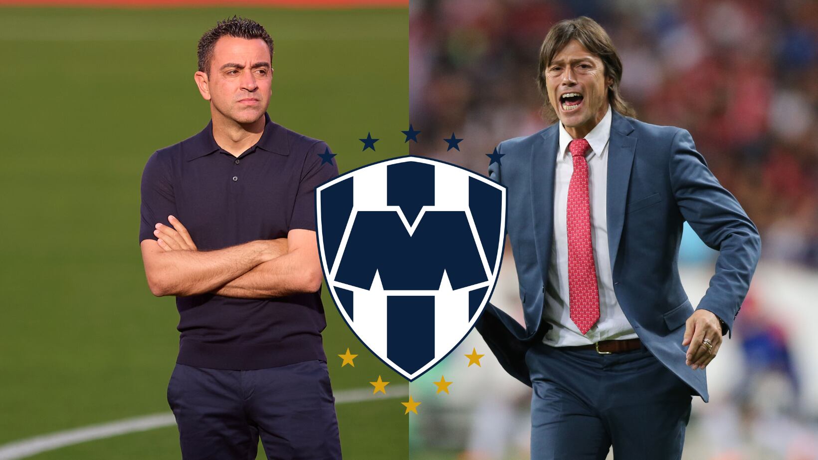 Xavi Hernández y Matías Almeyda son opciones para el banquillo de Monterrey.