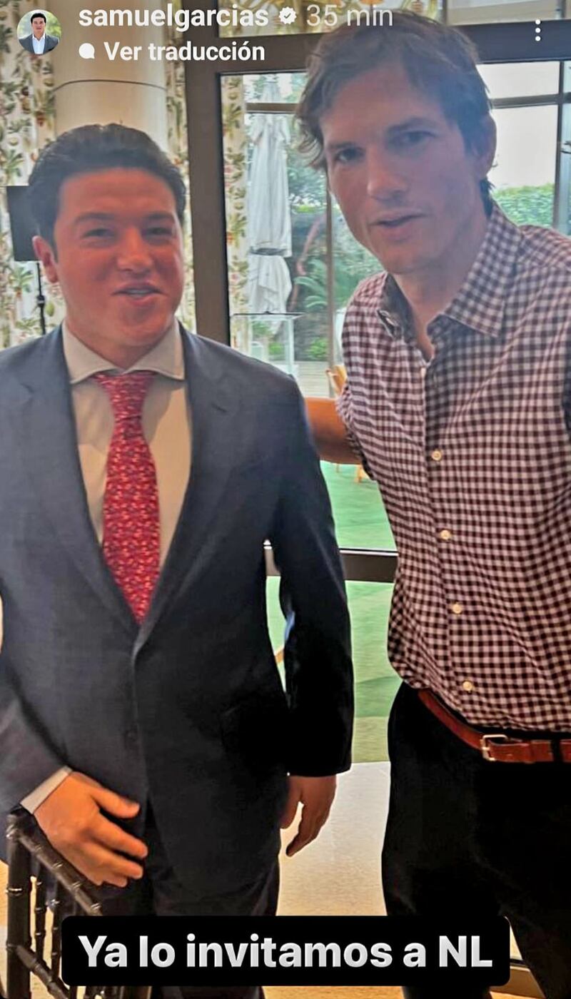 El gobernador no dudó en pedirle una foto a Ashton a quien ya invitó a NL.