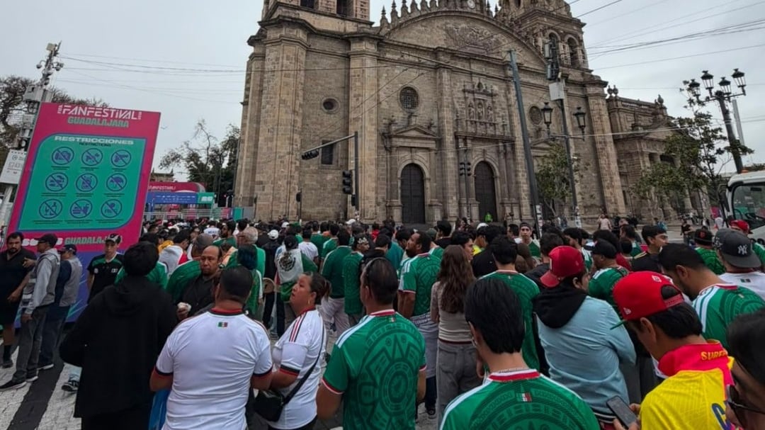Ambiente mundialista en Guadalajara.