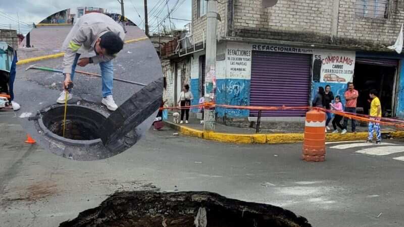 Socavón en Iztapalapa se formó por ruptura en red del drenaje