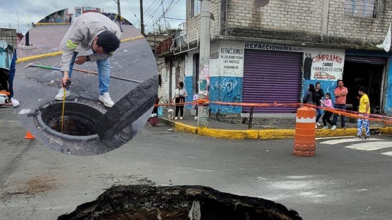 Socavón en Iztapalapa se formó por ruptura en red del drenaje