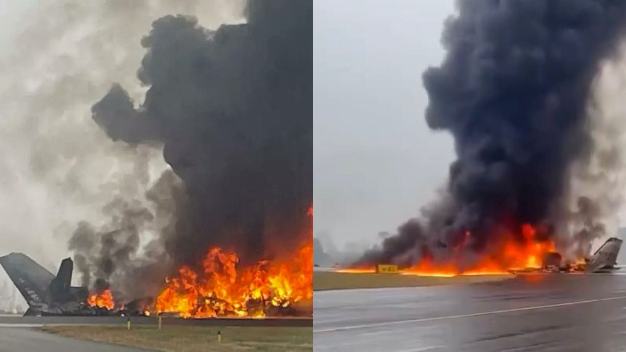 Avión explota al aterrizar en Carolina del Norte