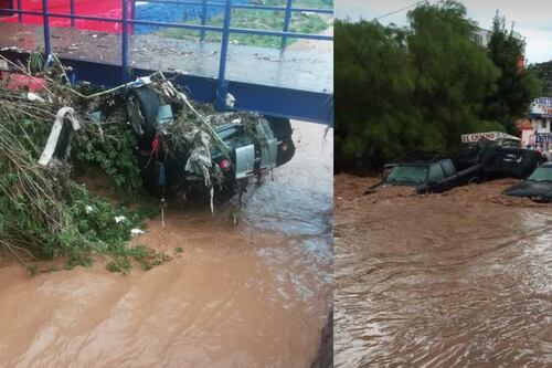 Inundaciones arrasan las calles de Nogales, Sonora