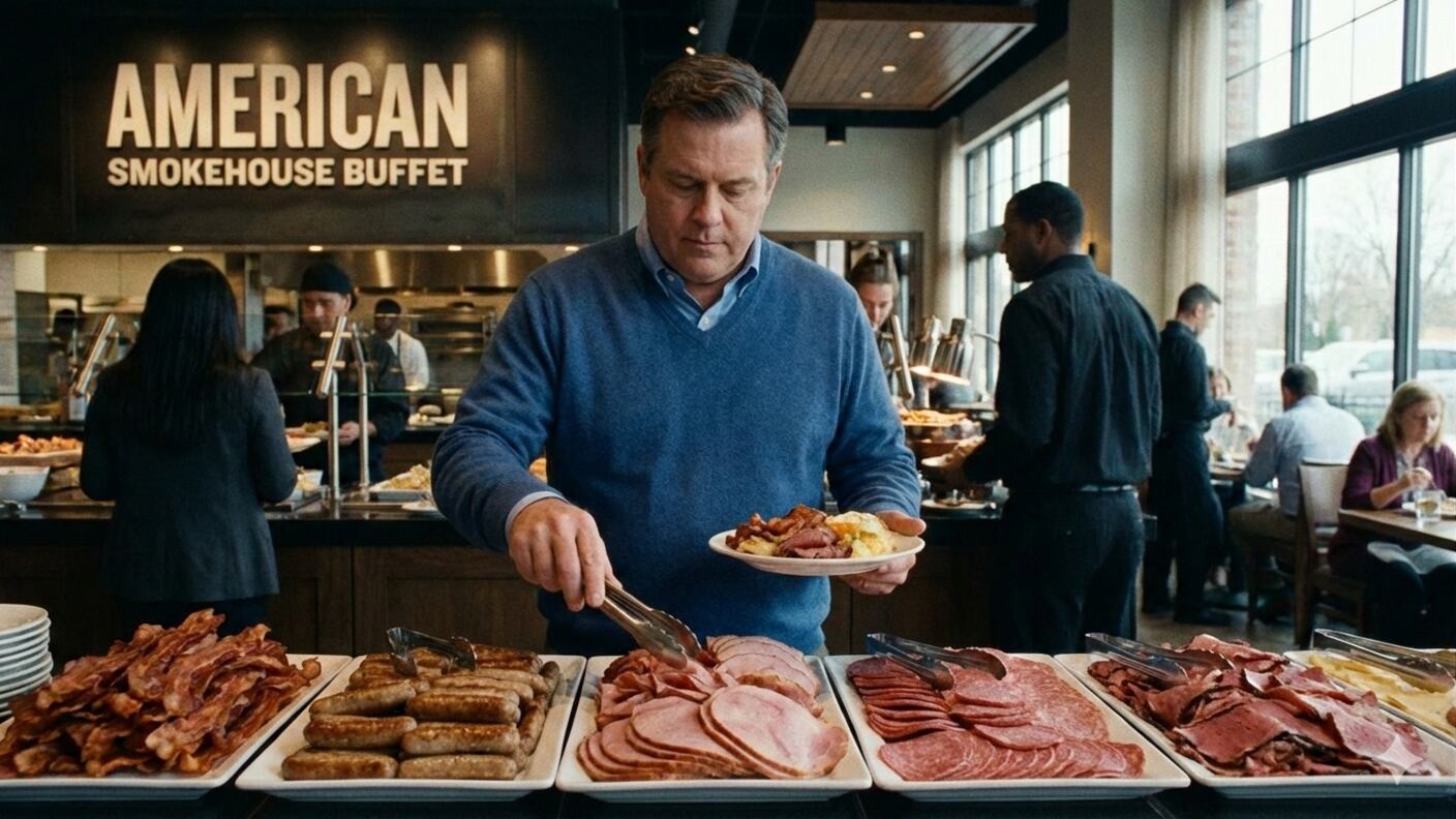 Bufet de carne procesada.