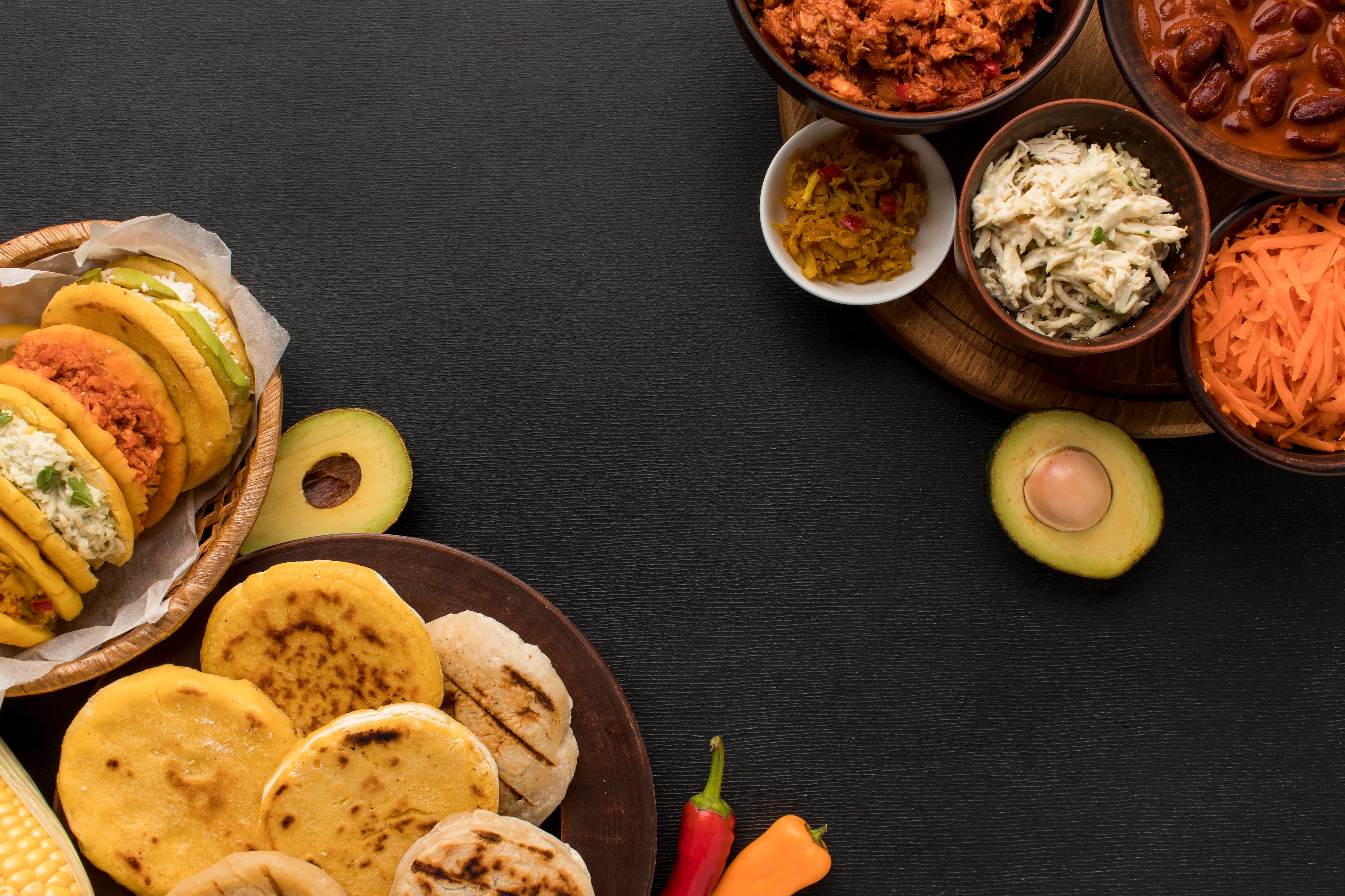 No te puedes ir sin probar las arepas.