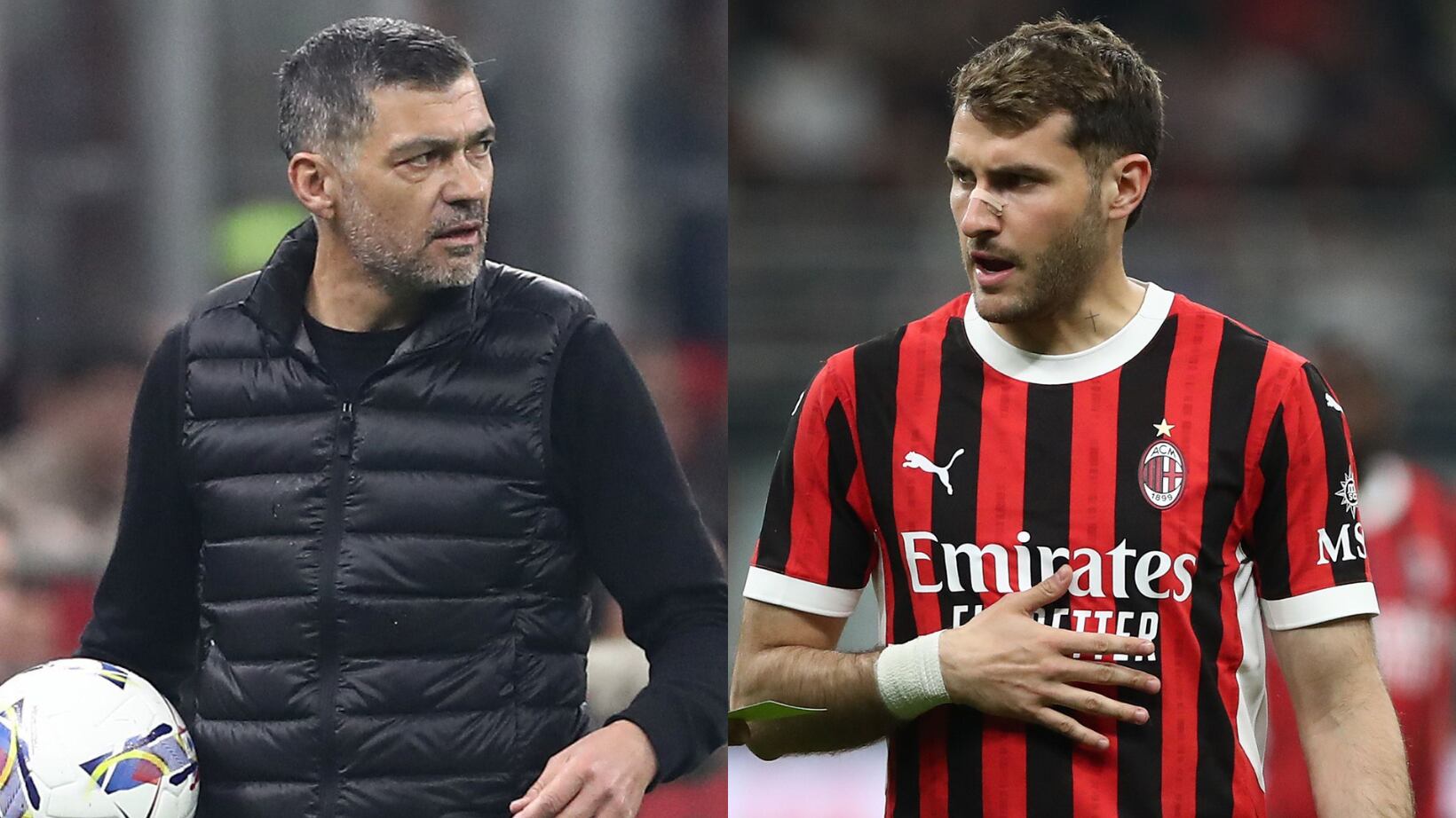 Santiago Giménez confrontó al entrenador del Milan.