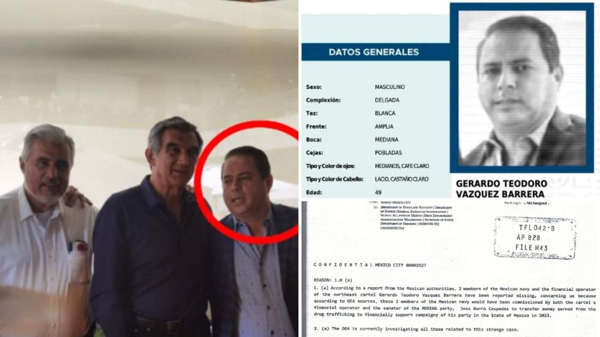 Vinculan a Américo Villarreal con presunto operador del Cártel del Noreste.