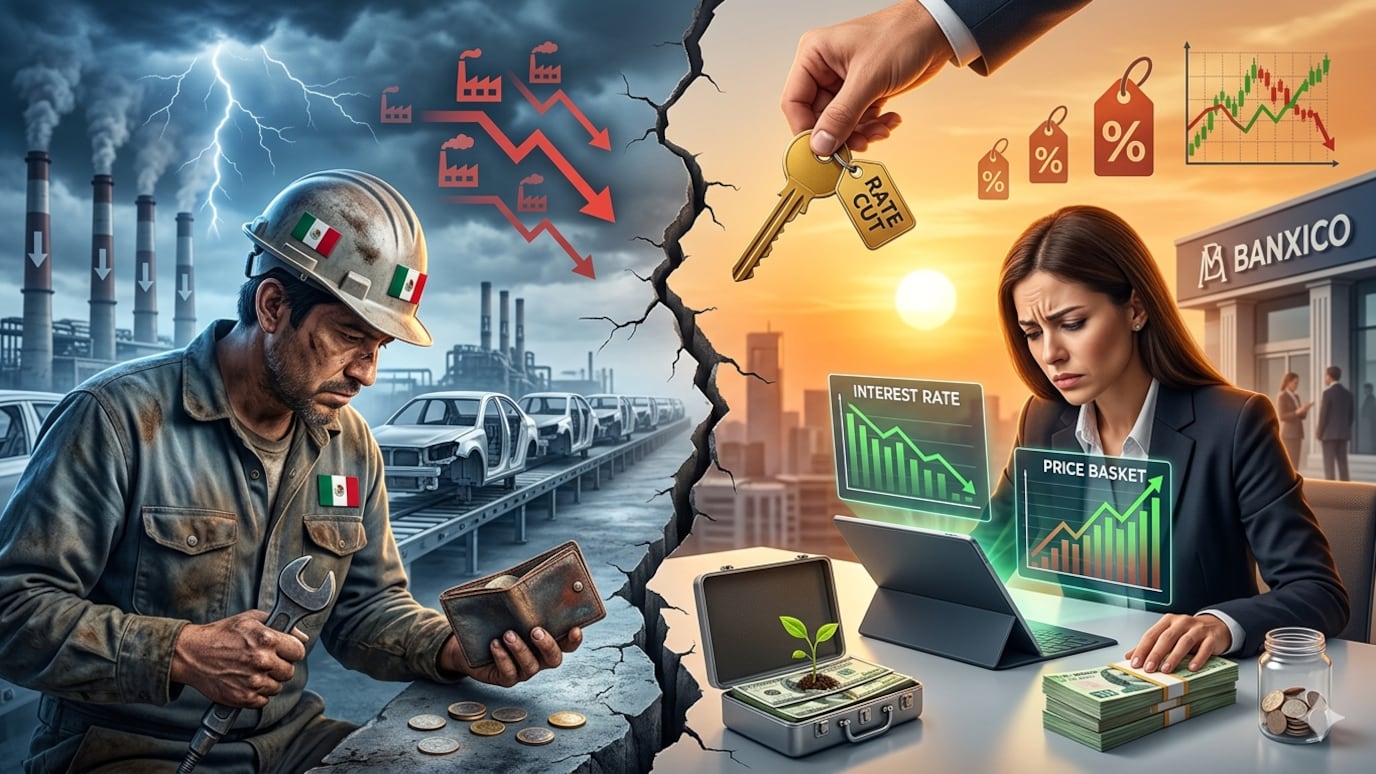 La actividad económica cayó en marzo, Banxico bajó la tasa a 6.75% y la inflación sigue cerca de 4.63%.