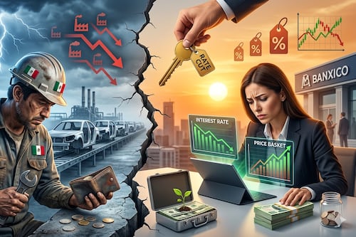 Golpe doble: economía cae y Banxico recorta tasa con inflación arriba de 4%