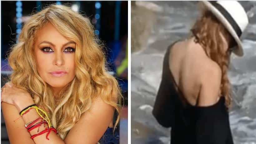 Video: Paulina Rubio hace del baño en la playa