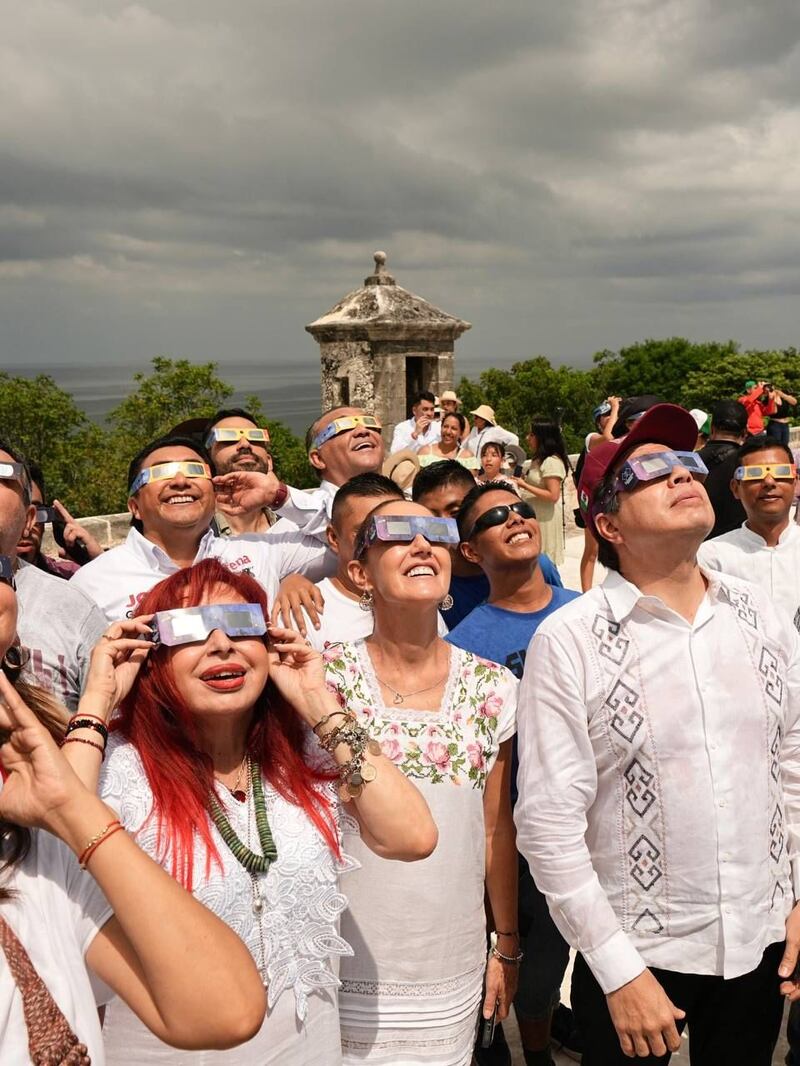 Sansores-sheinbaum-delgado-eclipse-Campeche