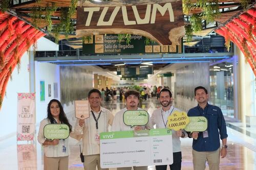 Aeropuerto de Tulum recibe al pasajero Un Millón; es un día histórico para Quintana Roo: Mara Lezama