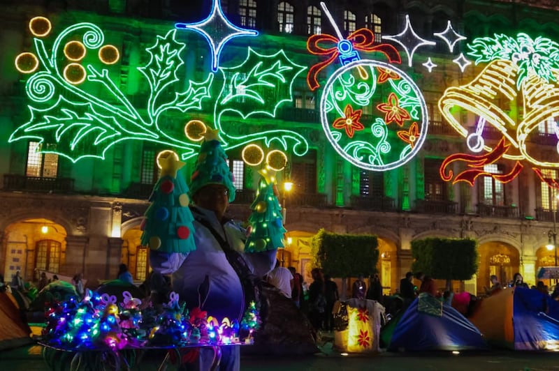Zócalo alumbrado Navidad 2025