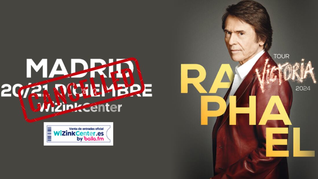 A través de las redes sociales se ha informado que han sido suspendidas las presentaciones que tendría Raphael.