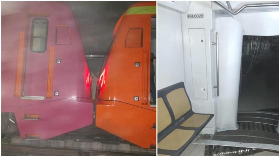 Línea 12 choque de trenes