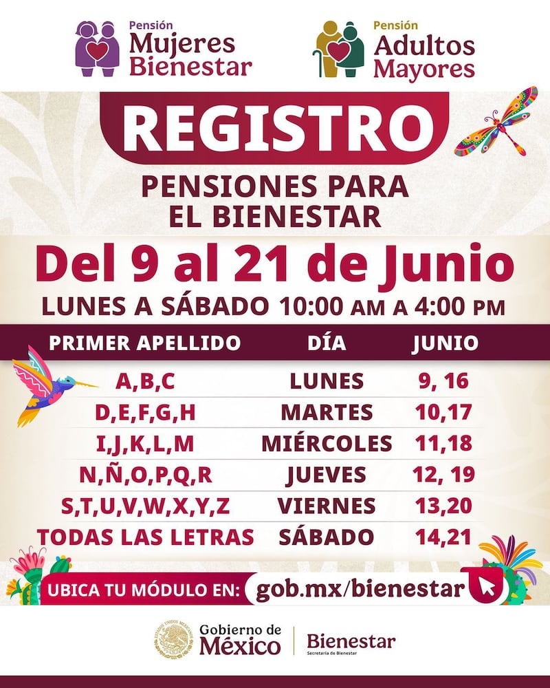 A través de la página de la Secretaría del Bienestar puedes ubicar el módulo más cercano a tu domicilio.