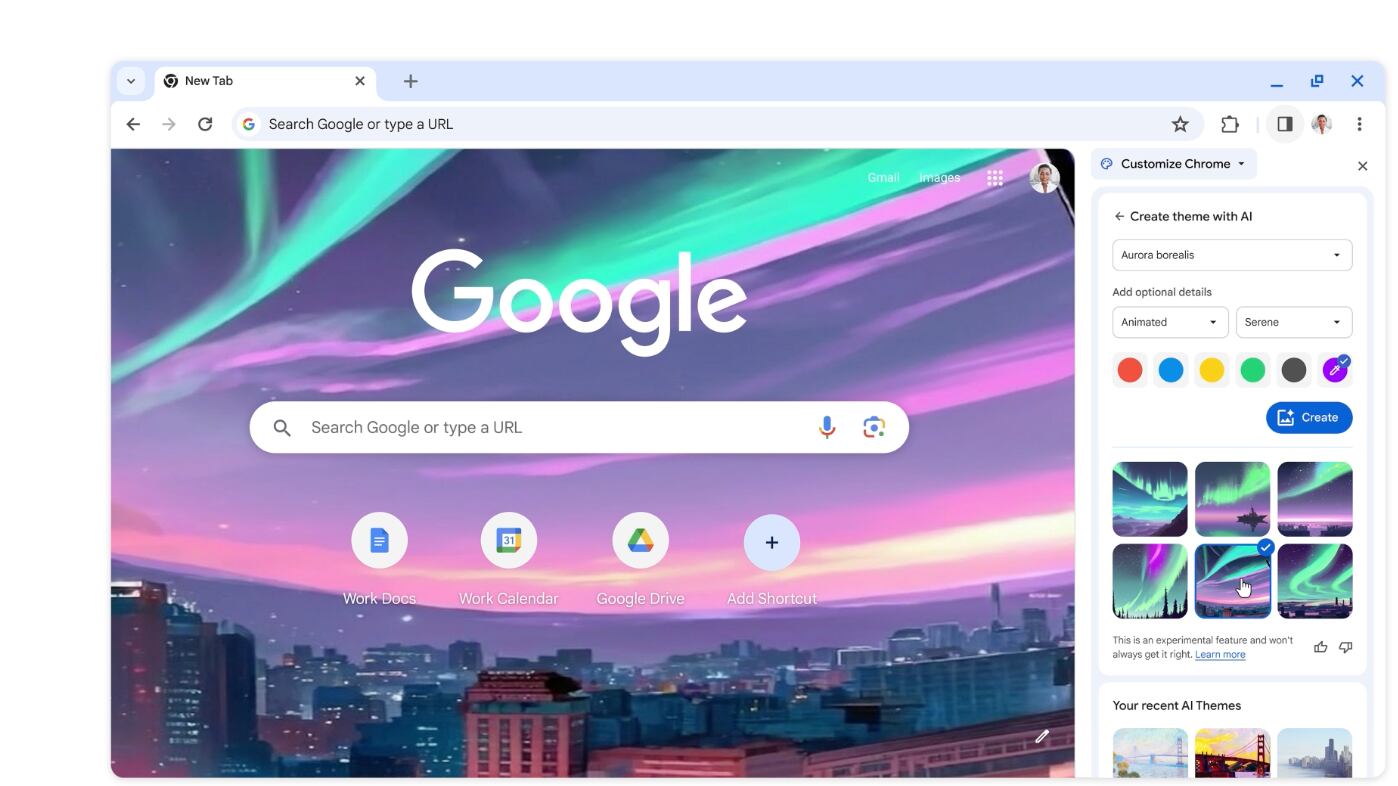 Google permite crear tus propios temas con IA
