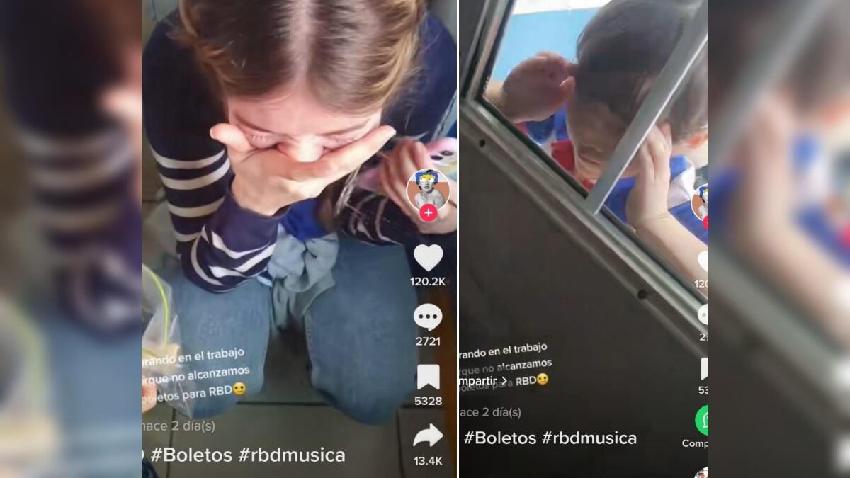 La profesora llora desconsoladamente sin importarle que sus alumnos la vean.