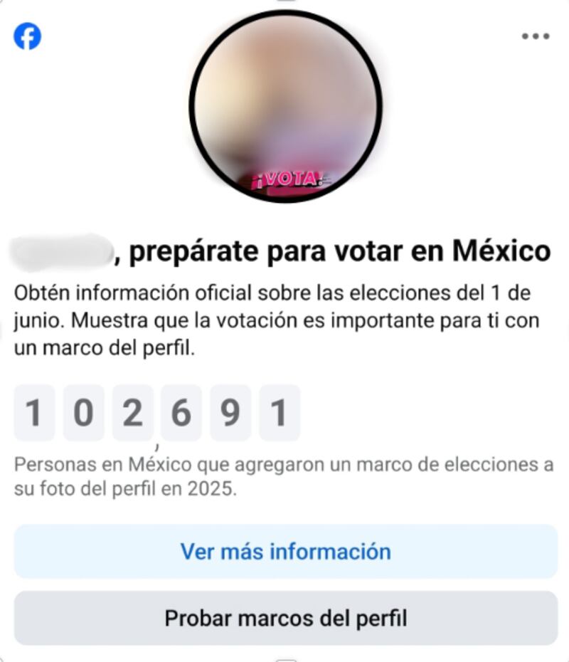 ¿Viste el mensaje? Facebook e Instagram se unen a la elección judicial con marcos y stickers