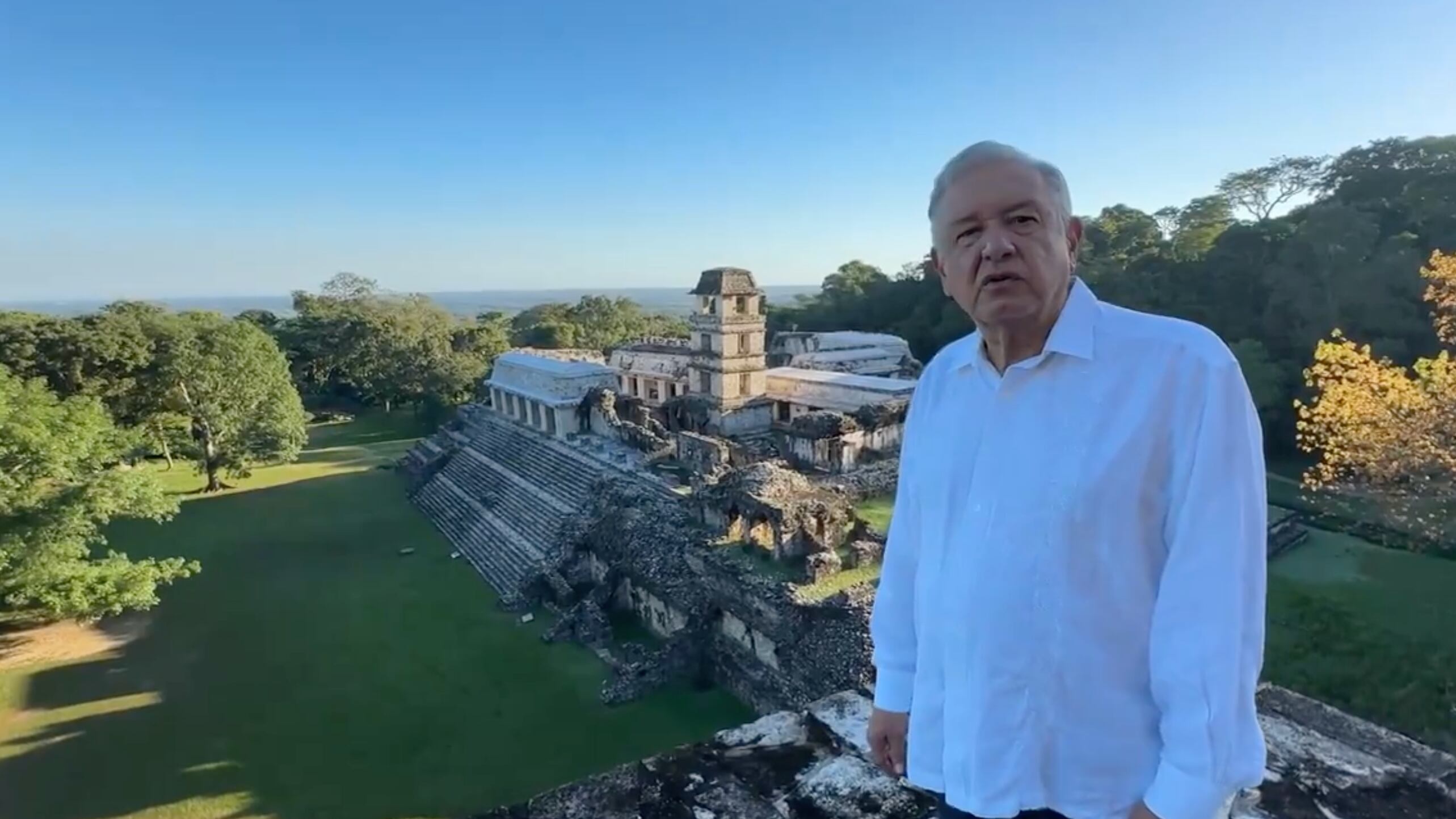 Desde Palenque, Chiapas, compartió su mensaje de Año Nuevo. (Especial)