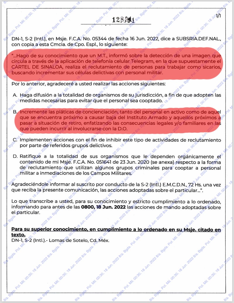 Cártel de Sinaloa usa Telegram para reclutar militares de Sedena