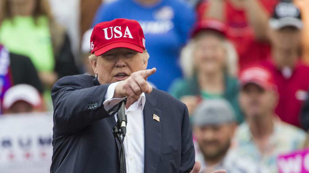 El presidente Donald Trump tras ser elegido como próximo presidente de EU.