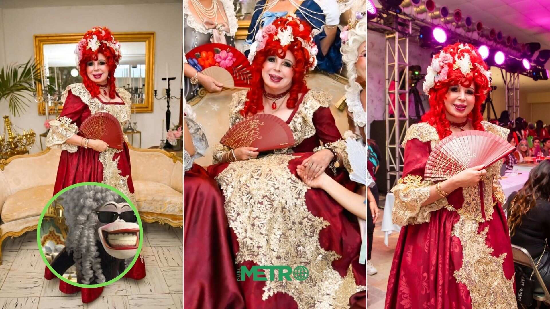 Fotos Layda Sansores con extravagante disfraz desatan burlas; la comparan con drag queen y mono con peluca