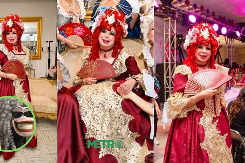 ¿Ya es de la realeza? Layda Sansores provoca burlas en redes por su extravagante disfraz de época