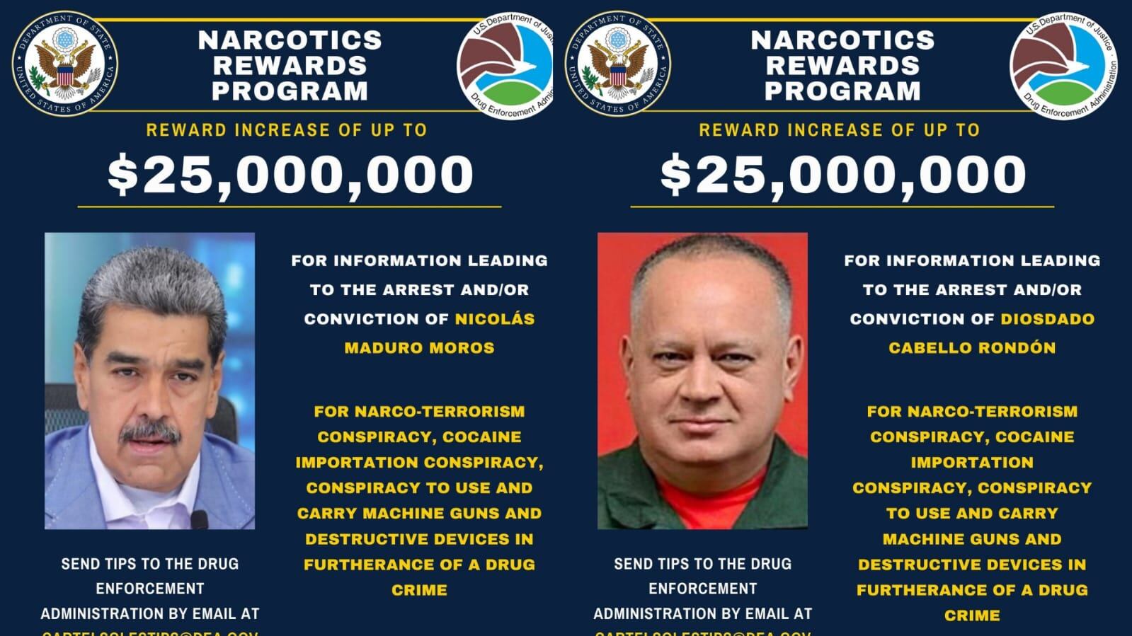 Nicolás Maduro recompensa