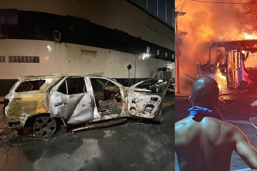 VIDEO: Hinchas de Santos incendian el auto de su delantero tras consumarse su descenso
