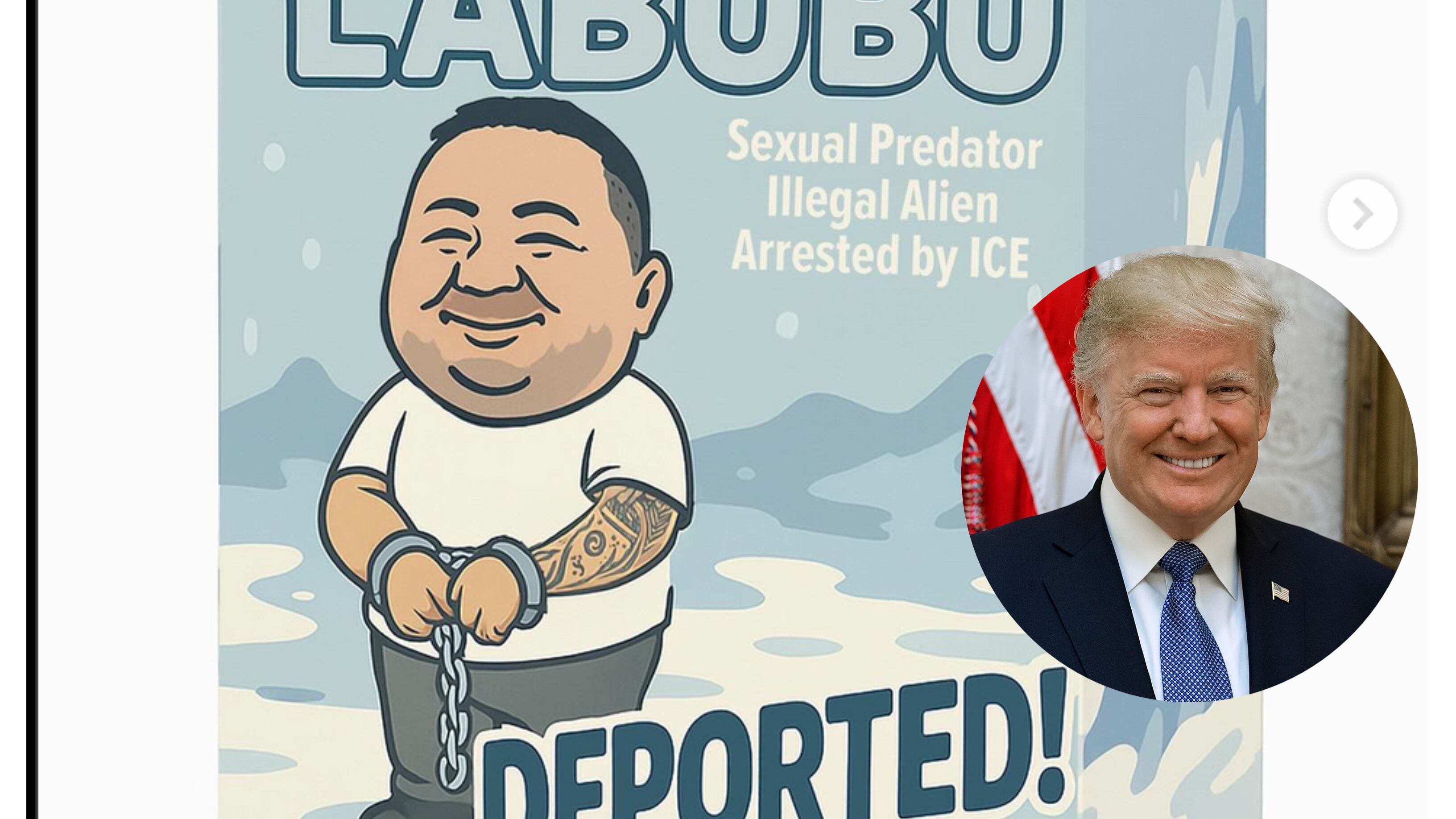 Trump deported caricatura