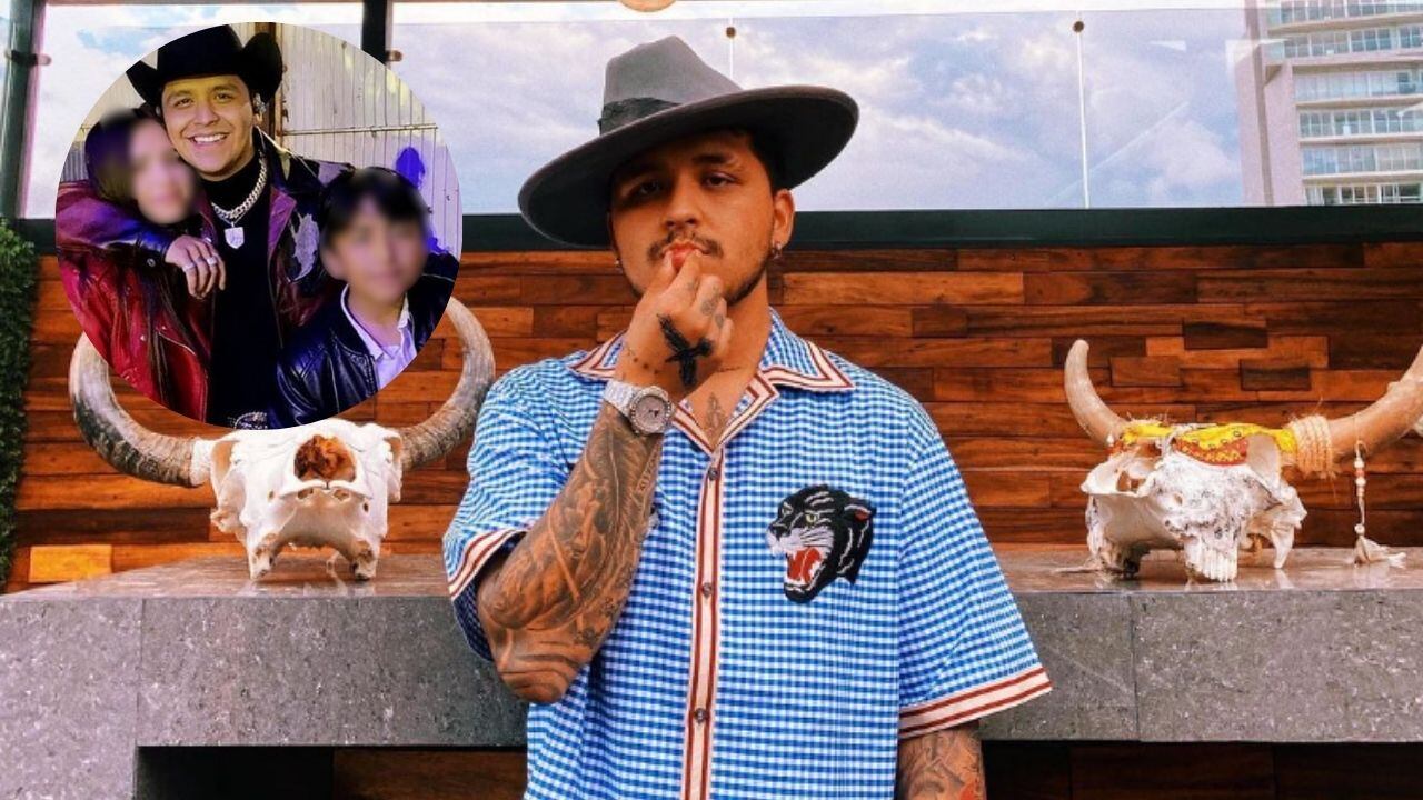 Christian Nodal y su familia