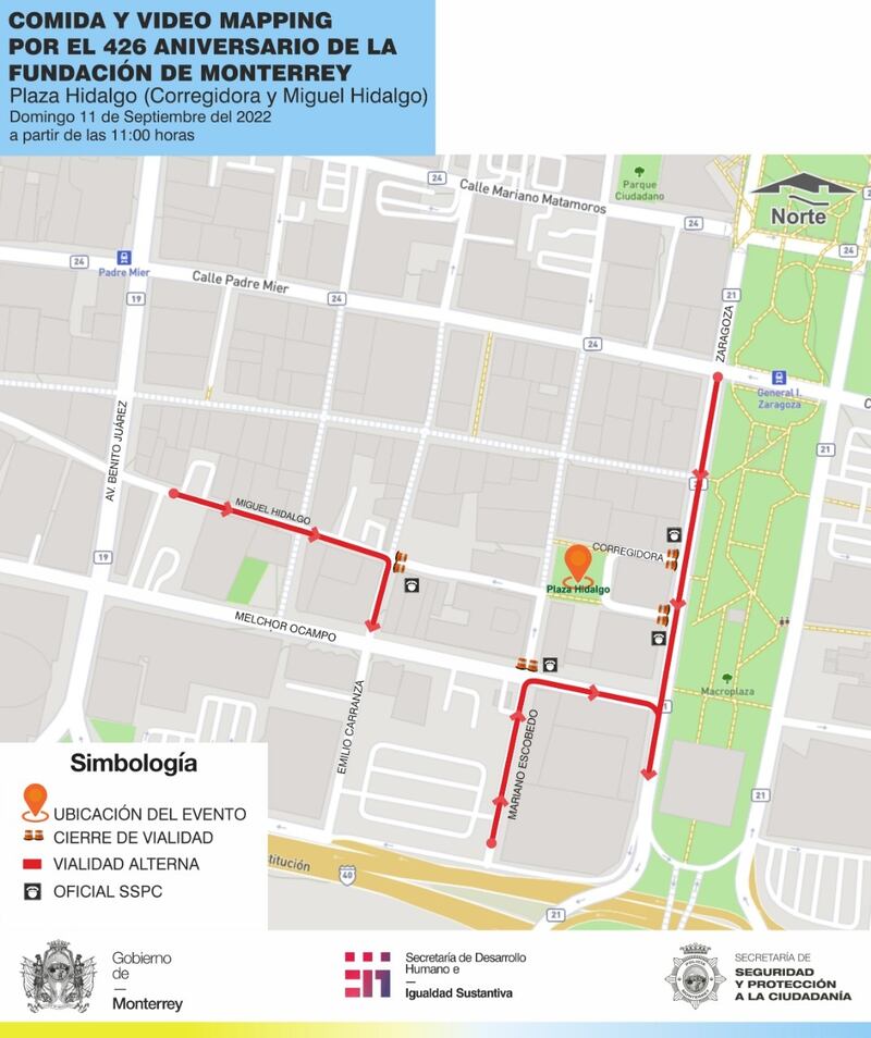 El tradicional video mapping iniciará a las 21:00 horas.