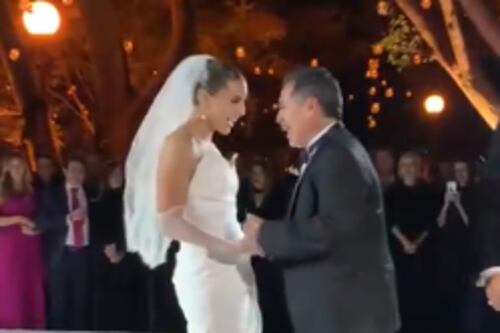 Benjamín Galindo presume emotivo baile en la boda de su hija