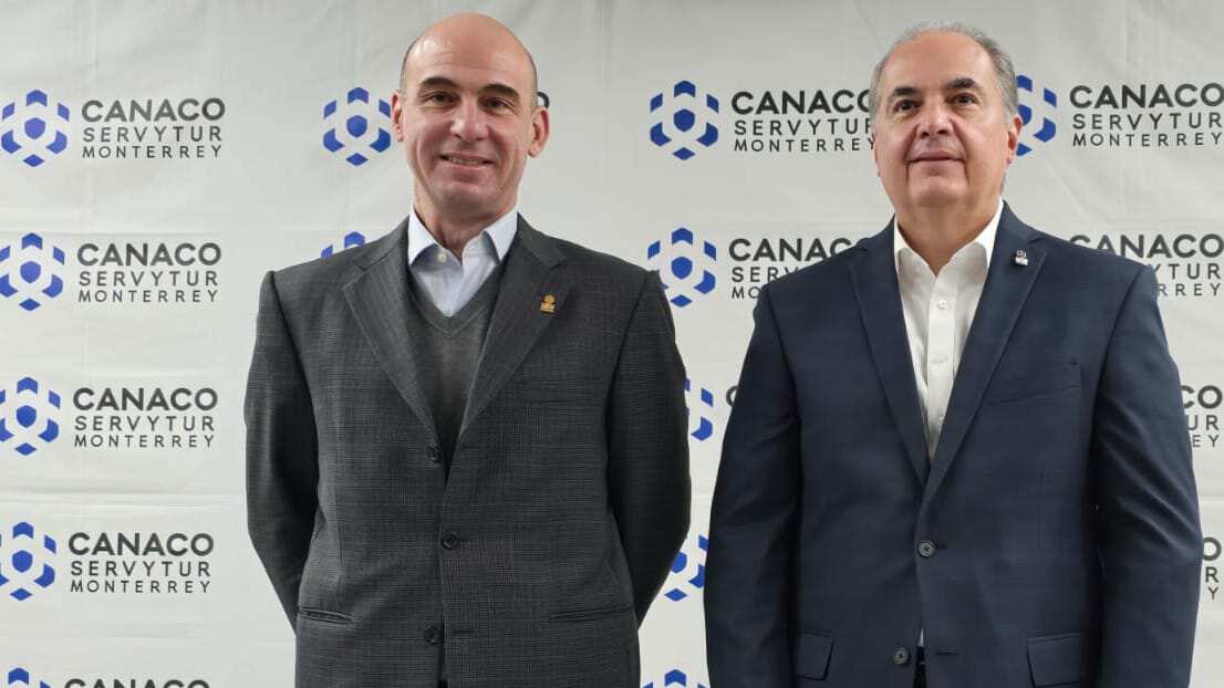 Fernando Canales Stelzer, presidente y Héctor Villarreal, director general de Canaco.