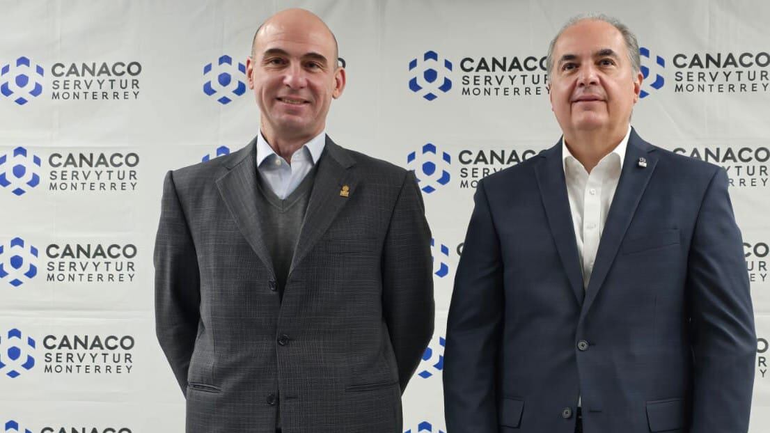 Fernando Canales Stelzer, presidente y Héctor Villarreal, director general de Canaco.