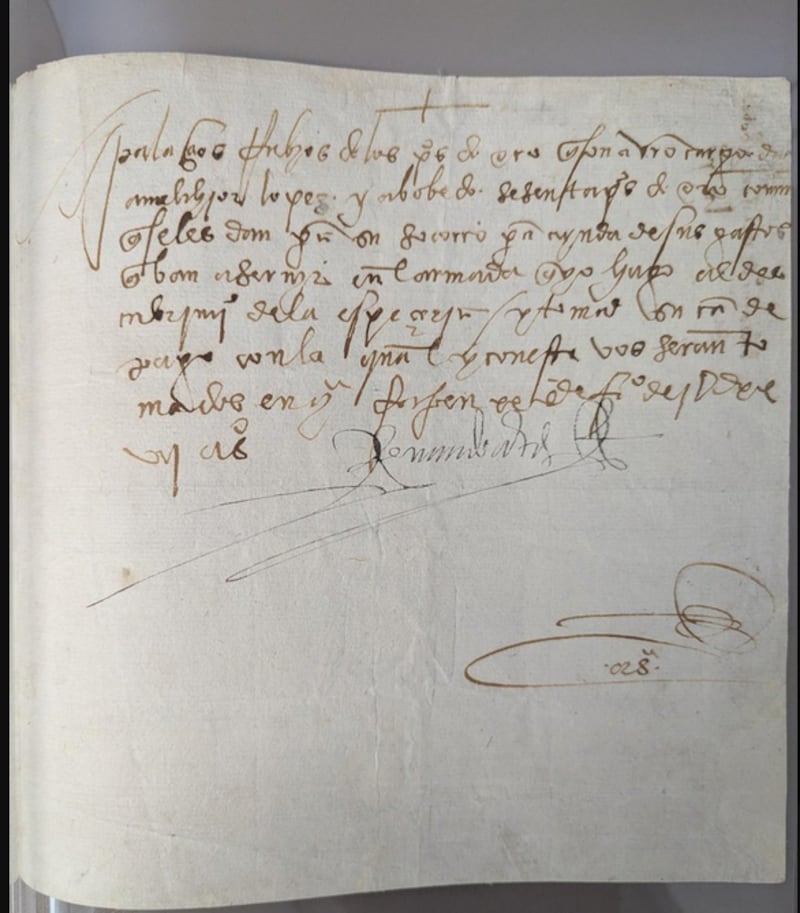 Manuscrito Hernán Cortés