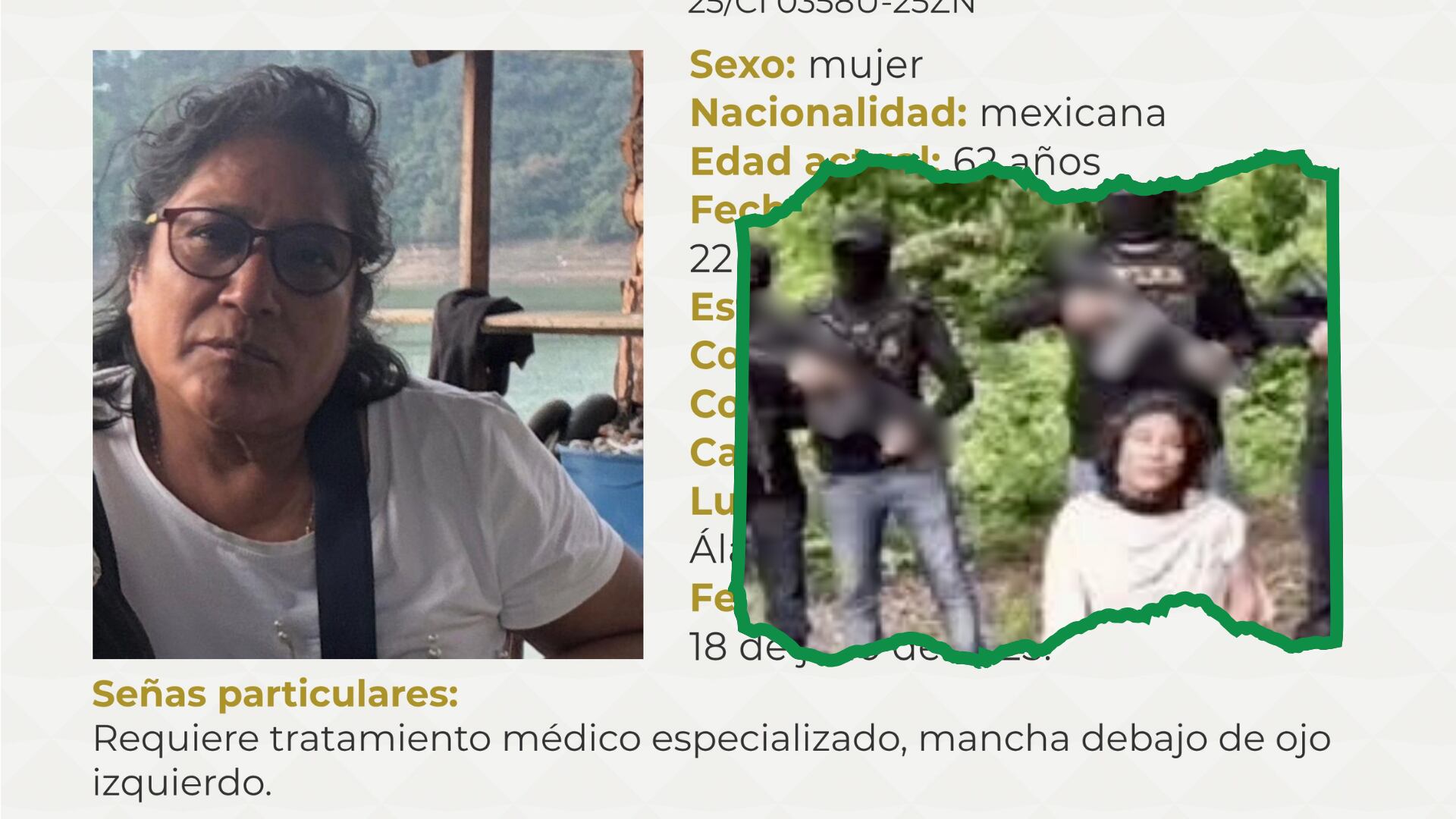 Secuestrada y obligada a hablar bajo amenaza, Irma Hernández fue localizada sin vida tras siete días desaparecida.