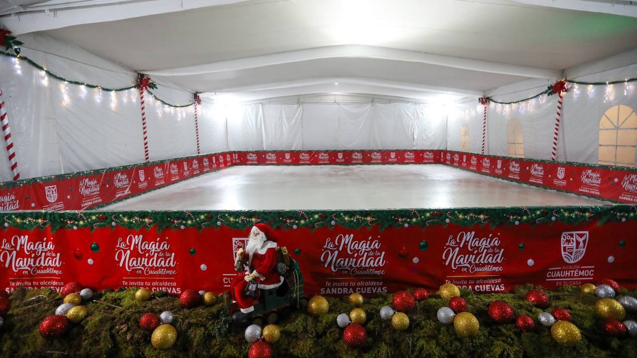 Pista de hielo alcaldía Cuauhtémoc