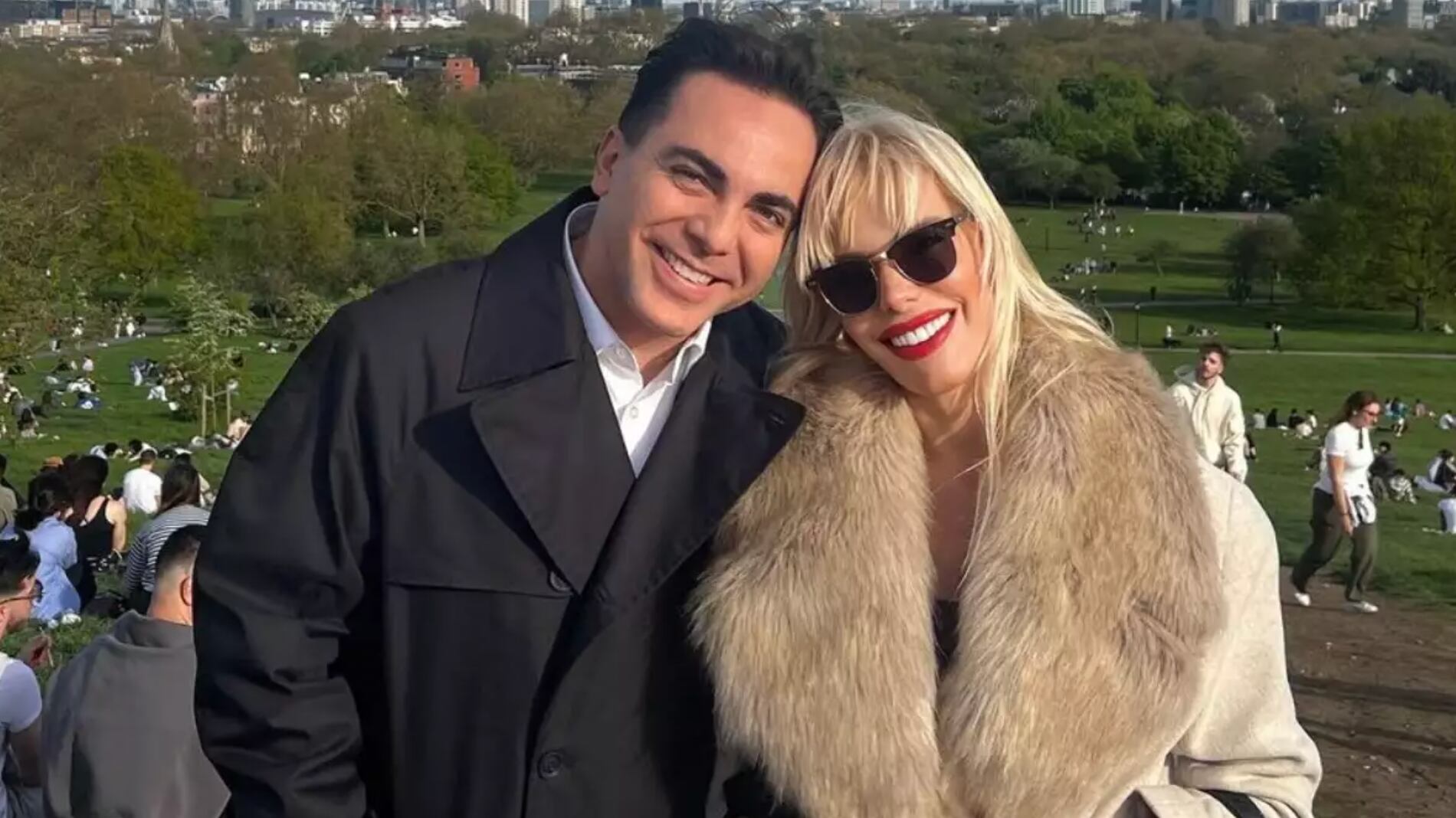 Así lucían Cristian Castro e Ingrid Wagner.