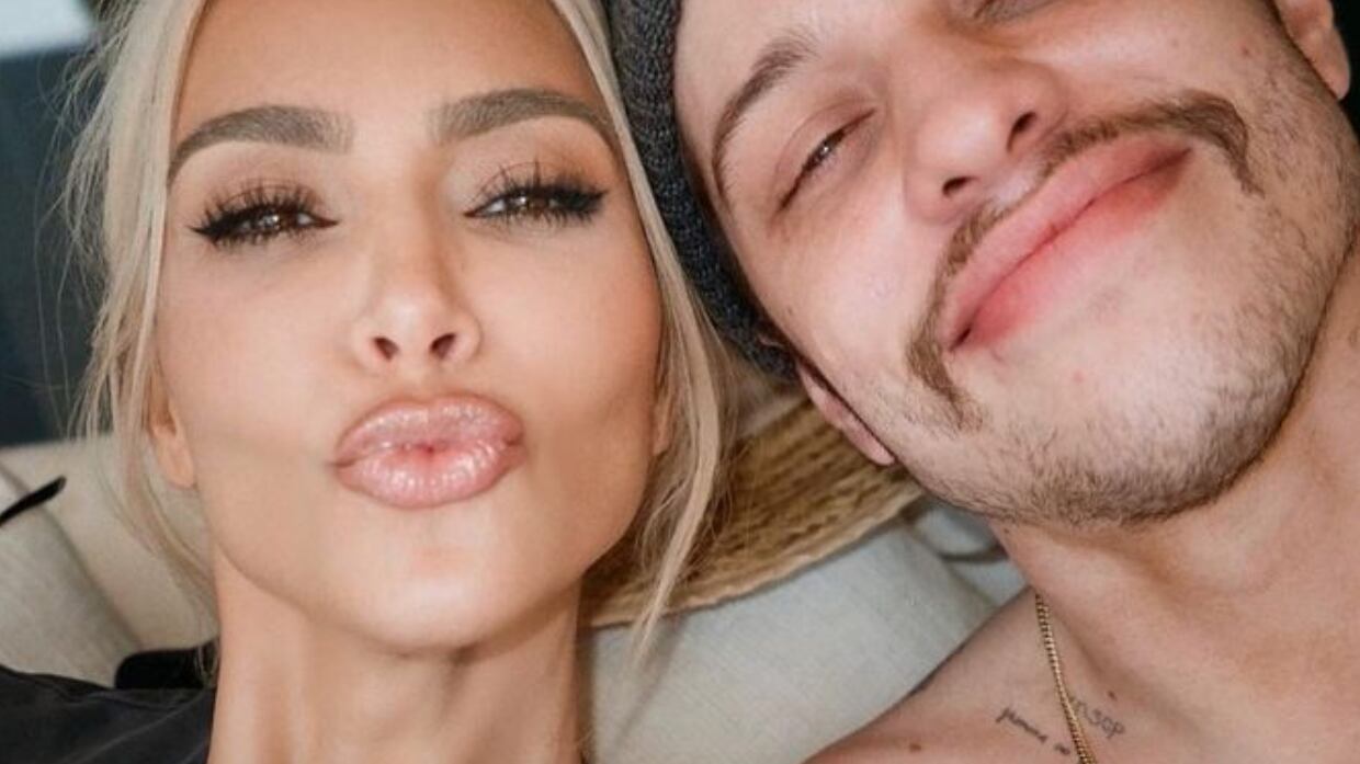 Kim Kardashian y Pete Davidson. / Foto: Instagram.