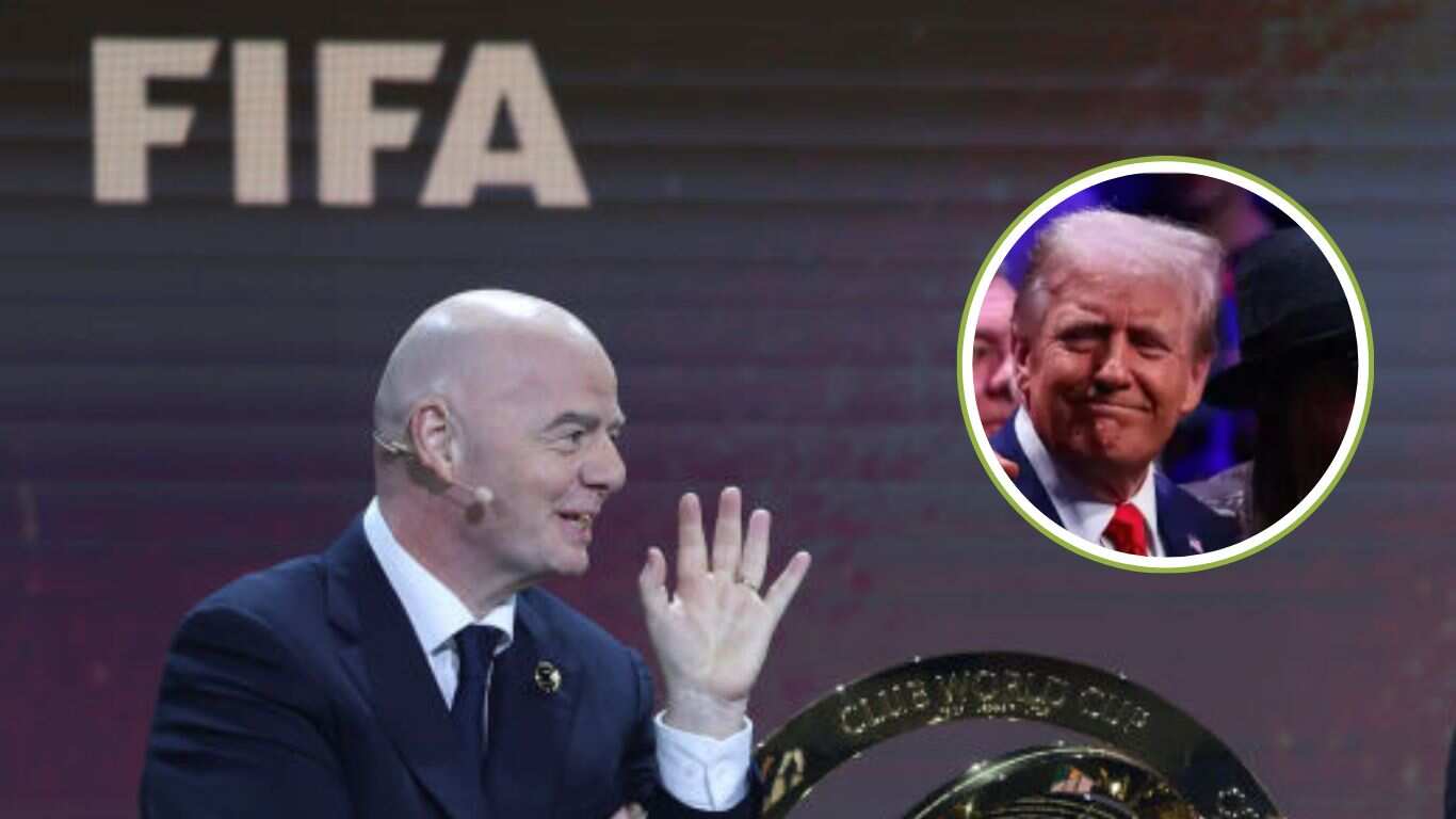 Infantino y Donald Trump