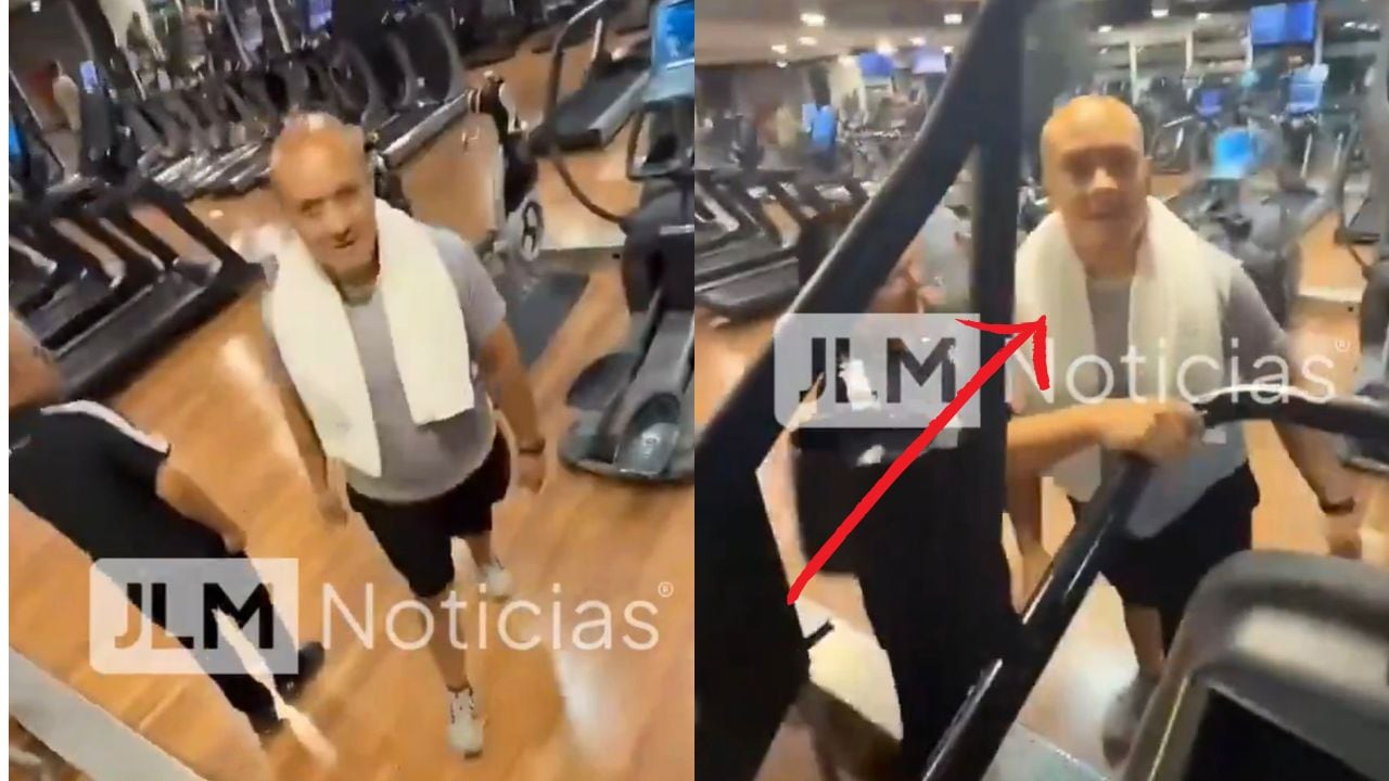 Pelea dentro de gimnasio