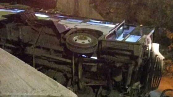 El 27 de diciembre la unidad 34 cayó en un canalón dejando a una persona muerta.