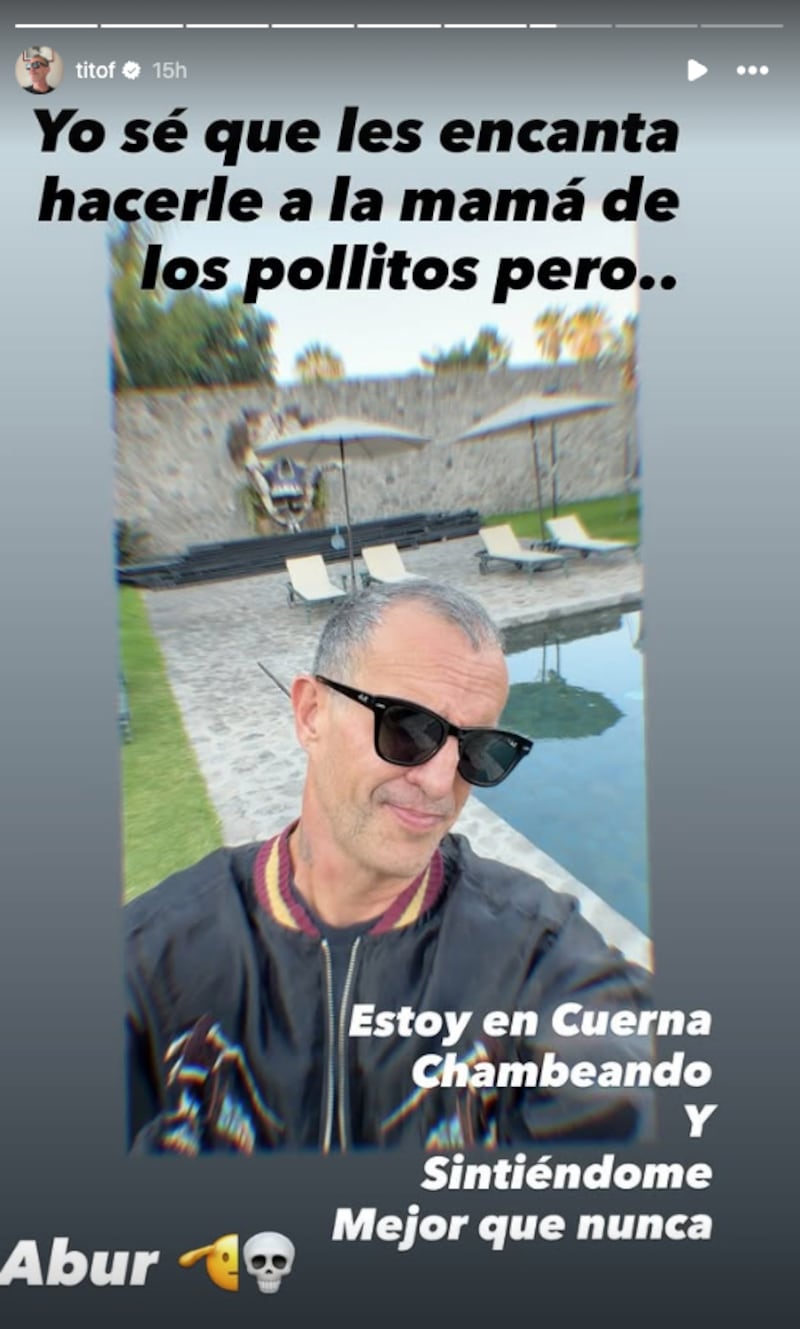 Historia de Tito Fuentes en Instagram