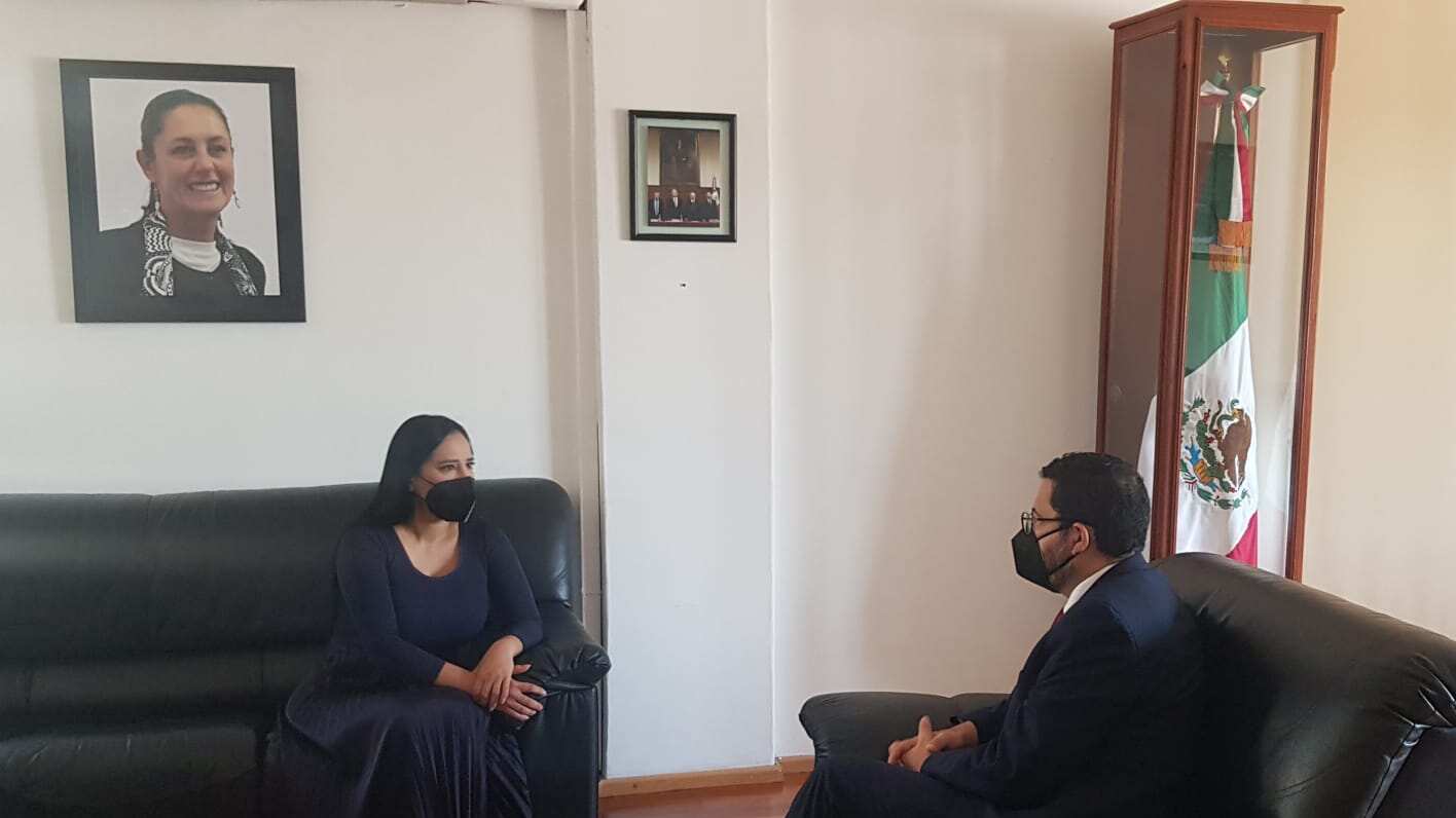 Reunión con alcaldesa electa en Cuauhtémoc, Sandra Cuevas.