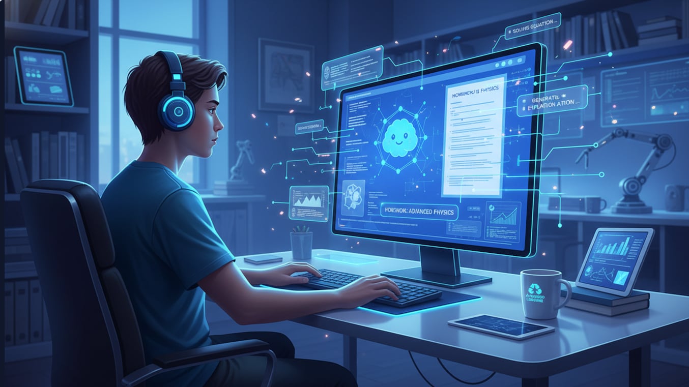 Estudiante utilizando IA