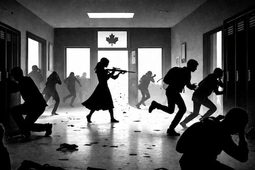¡Tragedia en Canadá! Una mujer con vestido desata tiroteo masivo en escuela: 10 muertos y pánico total