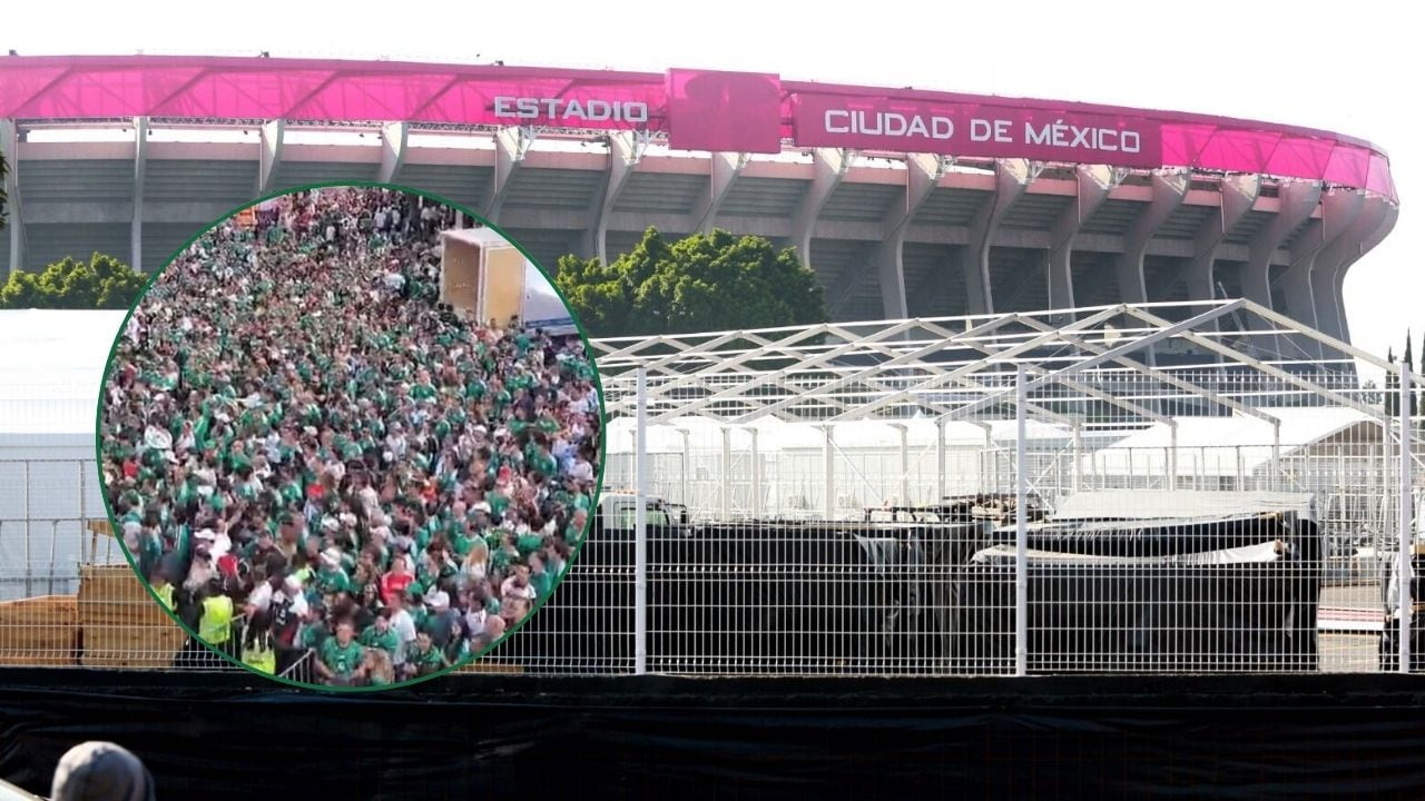 ¡Ya hay caos! Colapsan filtros de acceso en el Estadio Ciudad de México previo al arranque del Mundial 2026